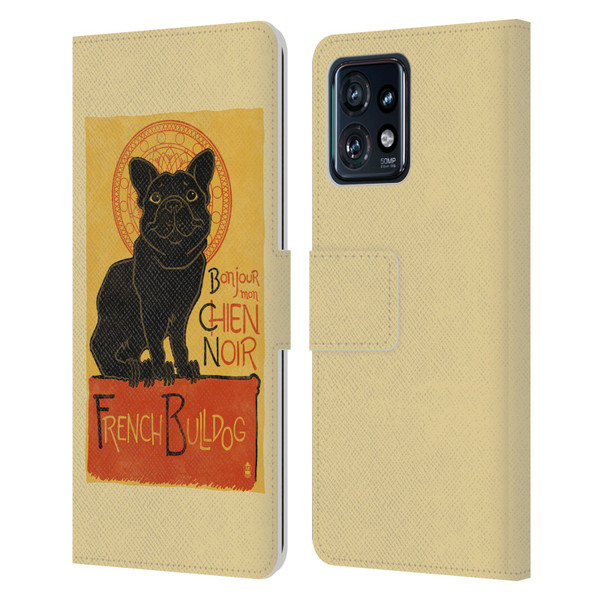 Lantern Press Dog Collection French Bulldog Leather Book Wallet Case Cover For Motorola Moto Edge 40 Pro