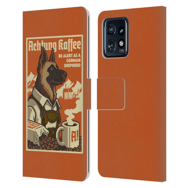 Lantern Press Dog Collection German Sheperd Leather Book Wallet Case Cover For Motorola Moto Edge 40 Pro