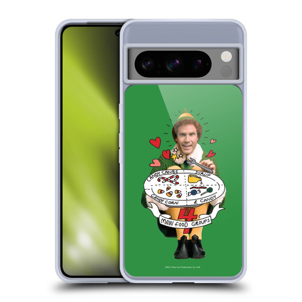 Elf Movie Graphics 2 Buddy Food Groups Soft Gel Case for Google Pixel 8 Pro