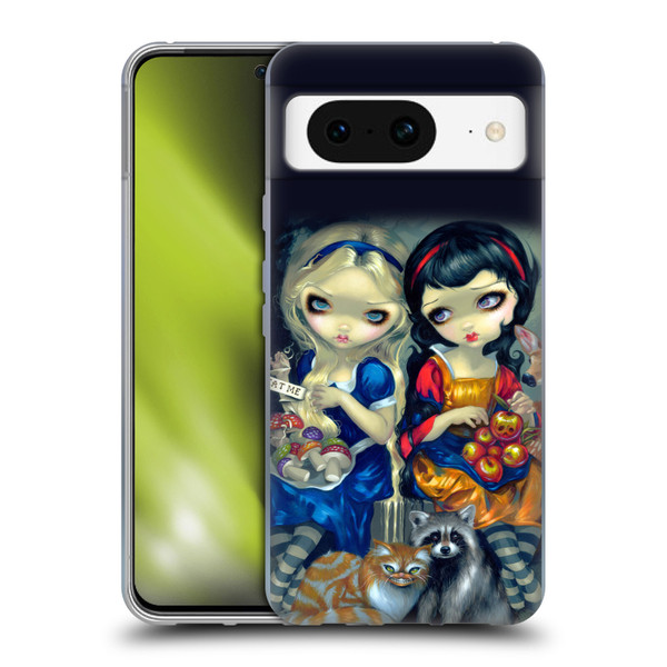 Strangeling Art Girls With Cat And Raccoon Soft Gel Case for Google Pixel 8