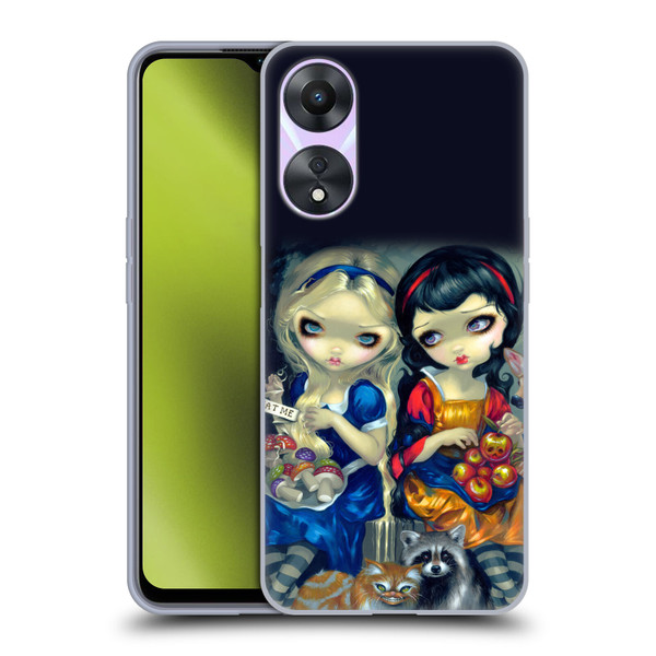 Strangeling Art Girls With Cat And Raccoon Soft Gel Case for OPPO A78 5G