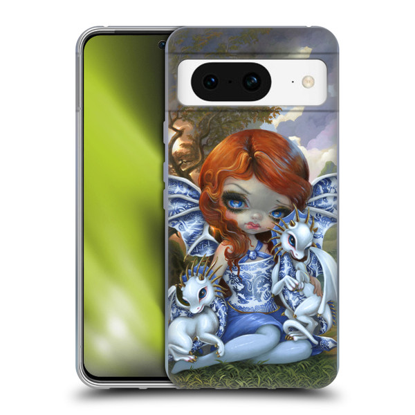 Strangeling Dragon Blue Willow Fairy Soft Gel Case for Google Pixel 8
