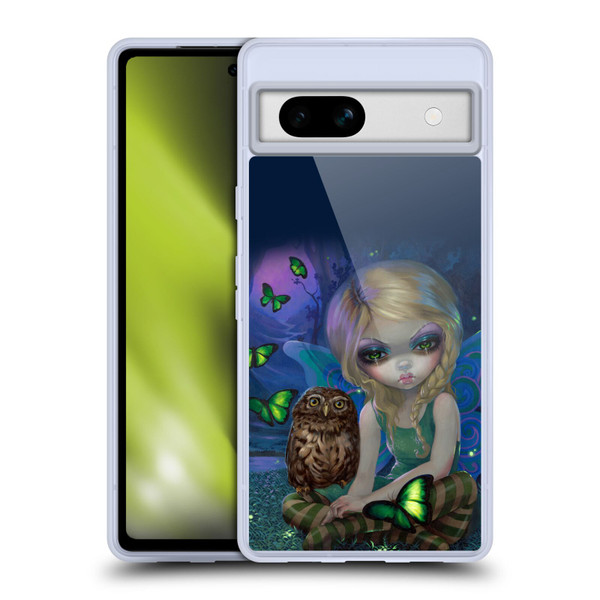 Strangeling Fairy Art Summer with Owl Soft Gel Case for Google Pixel 7a