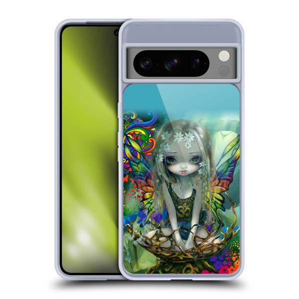 Strangeling Fairy Art Rainbow Winged Soft Gel Case for Google Pixel 8 Pro