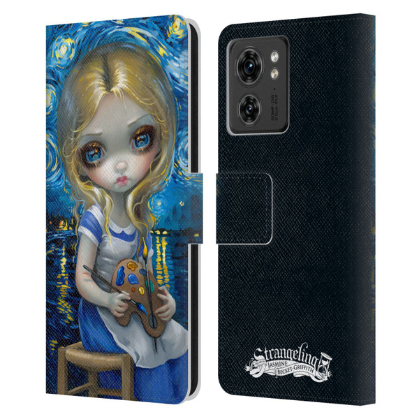 Strangeling Art Impressionist Night Leather Book Wallet Case Cover For Motorola Moto Edge 40