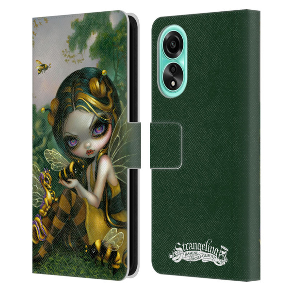 Strangeling Dragon Bee Fairy Leather Book Wallet Case Cover For OPPO A78 5G