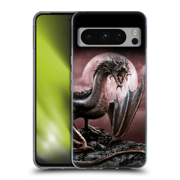Sarah Richter Fantasy Creatures Black Dragon Roaring Soft Gel Case for Google Pixel 8 Pro