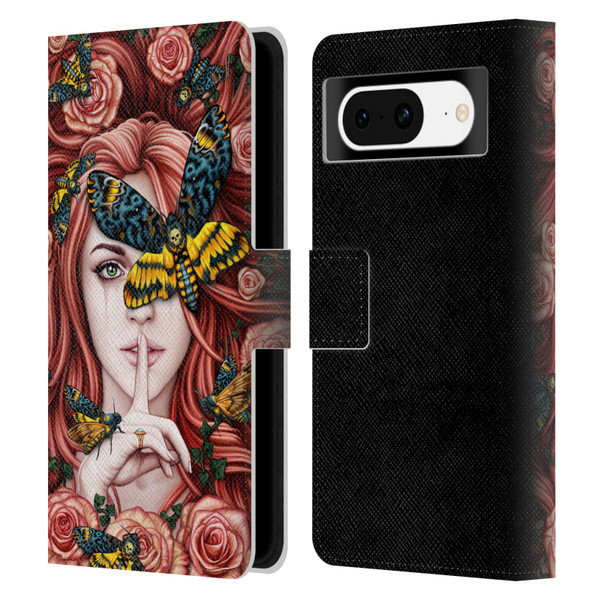Sarah Richter Fantasy Silent Girl With Red Hair Leather Book Wallet Case Cover For Google Pixel 8