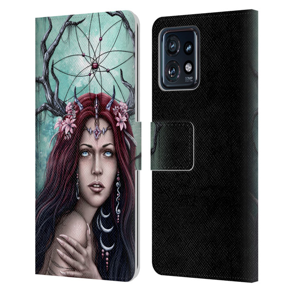 Sarah Richter Fantasy Fairy Girl Leather Book Wallet Case Cover For Motorola Moto Edge 40 Pro