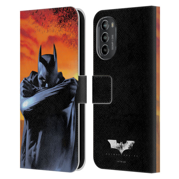 Batman Begins Graphics Character Leather Book Wallet Case Cover For Motorola Moto G82 5G