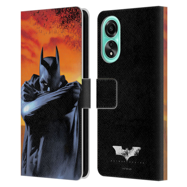 Batman Begins Graphics Character Leather Book Wallet Case Cover For OPPO A78 5G