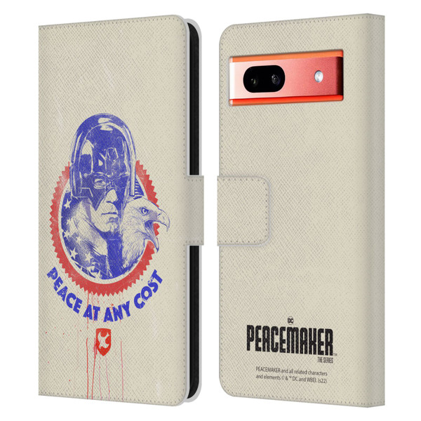 Peacemaker: Television Series Graphics Christopher Smith & Eagly Leather Book Wallet Case Cover For Google Pixel 7a