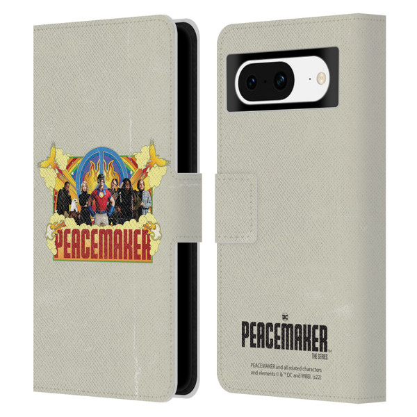 Peacemaker: Television Series Graphics Group Leather Book Wallet Case Cover For Google Pixel 8