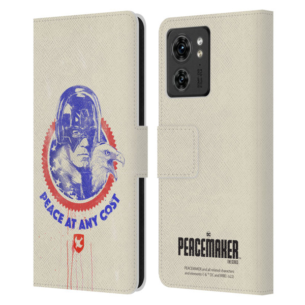 Peacemaker: Television Series Graphics Christopher Smith & Eagly Leather Book Wallet Case Cover For Motorola Moto Edge 40