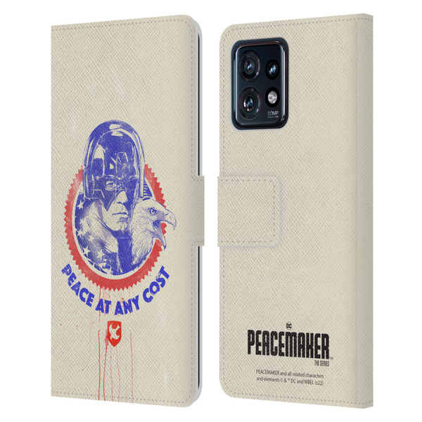 Peacemaker: Television Series Graphics Christopher Smith & Eagly Leather Book Wallet Case Cover For Motorola Moto Edge 40 Pro