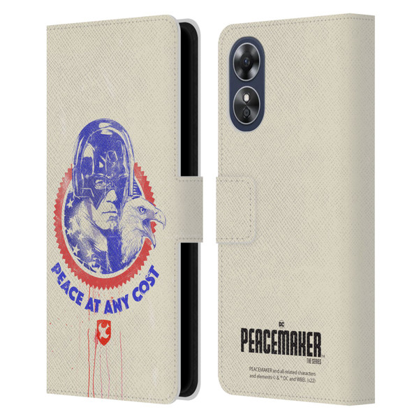 Peacemaker: Television Series Graphics Christopher Smith & Eagly Leather Book Wallet Case Cover For OPPO A17