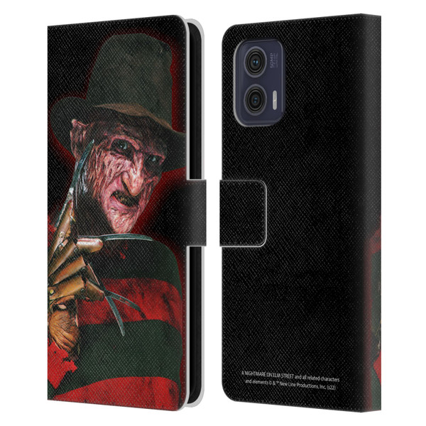 A Nightmare On Elm Street 2 Freddy's Revenge Graphics Key Art Leather Book Wallet Case Cover For Motorola Moto G73 5G