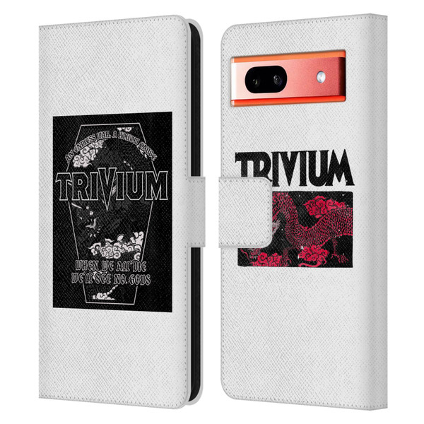Trivium Graphics Double Dragons Leather Book Wallet Case Cover For Google Pixel 7a