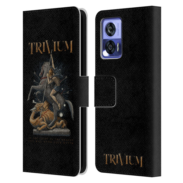 Trivium Graphics Dragon Slayer Leather Book Wallet Case Cover For Motorola Edge 30 Neo 5G