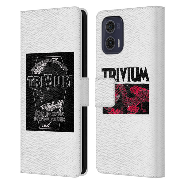 Trivium Graphics Double Dragons Leather Book Wallet Case Cover For Motorola Moto G73 5G