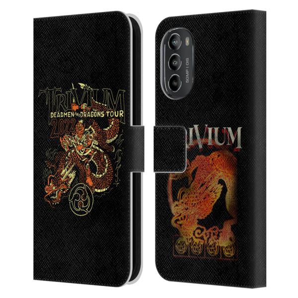 Trivium Graphics Deadmen And Dragons Leather Book Wallet Case Cover For Motorola Moto G82 5G