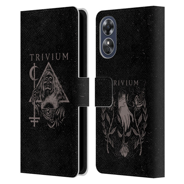 Trivium Graphics Reaper Triangle Leather Book Wallet Case Cover For OPPO A17