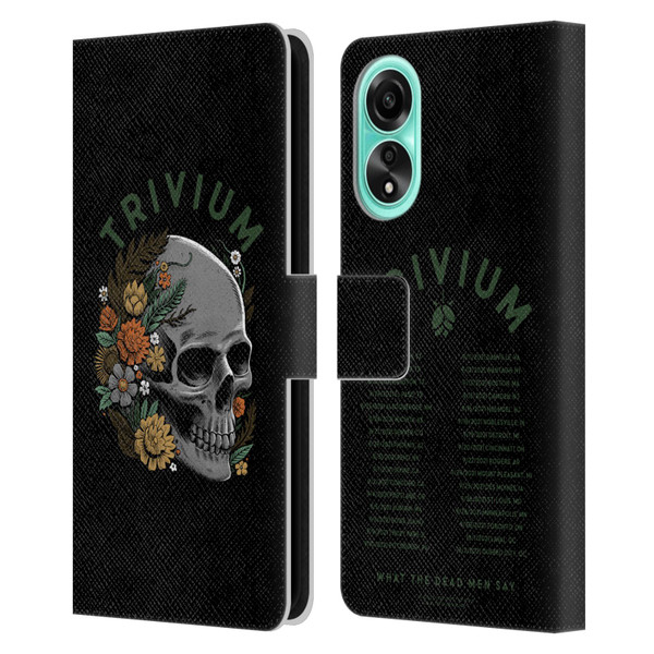 Trivium Graphics Skelly Flower Leather Book Wallet Case Cover For OPPO A78 4G