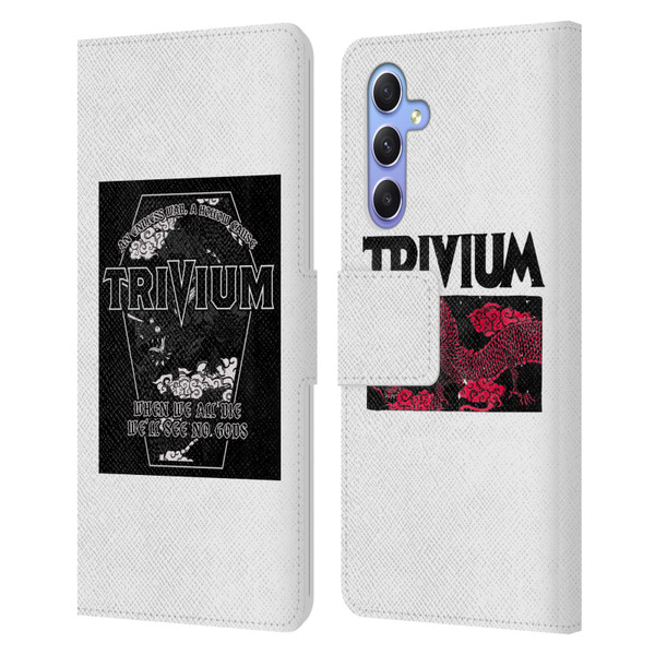 Trivium Graphics Double Dragons Leather Book Wallet Case Cover For Samsung Galaxy A34 5G