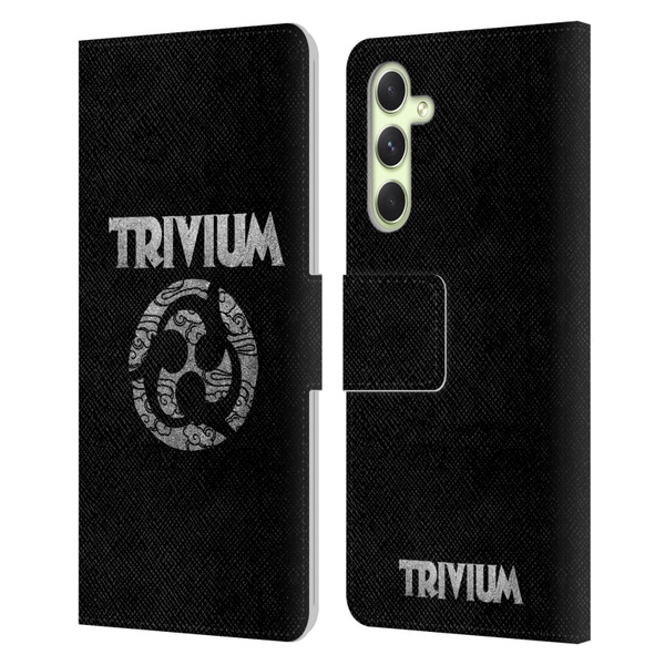 Trivium Graphics Swirl Logo Leather Book Wallet Case Cover For Samsung Galaxy A54 5G