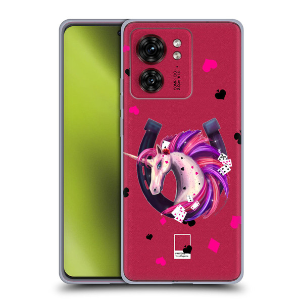 Rose Khan Unicorn Horseshoe Pink And Purple Soft Gel Case for Motorola Moto Edge 40