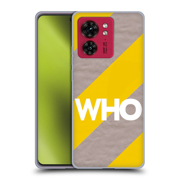 The Who 2019 Album Yellow Diagonal Stripes Soft Gel Case for Motorola Moto Edge 40