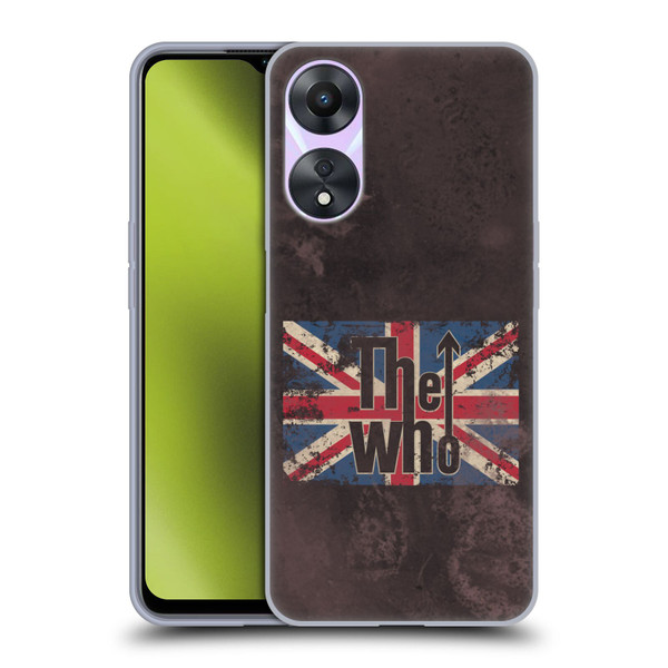The Who Band Art Union Jack Distressed Look Soft Gel Case for OPPO A78 5G