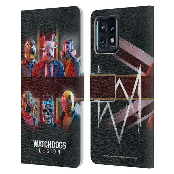 Watch Dogs Legion Artworks Flag Leather Book Wallet Case Cover For Motorola Moto Edge 40 Pro