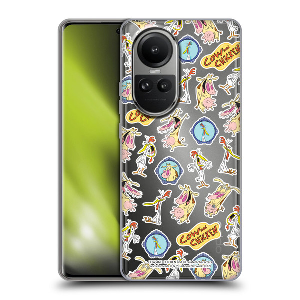 Cow and Chicken Graphics Pattern Soft Gel Case for OPPO Reno10 5G / Reno10 Pro 5G