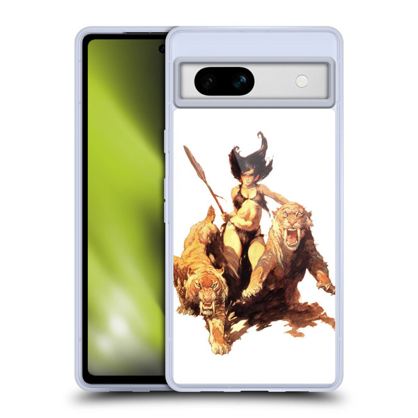 Frank Frazetta Fantasy The Huntress Soft Gel Case for Google Pixel 7a