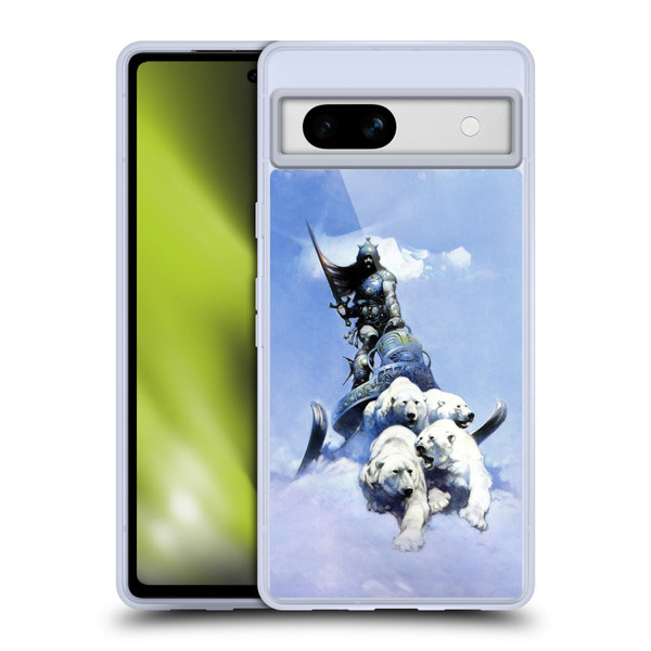 Frank Frazetta Fantasy Silver Warrior Soft Gel Case for Google Pixel 7a