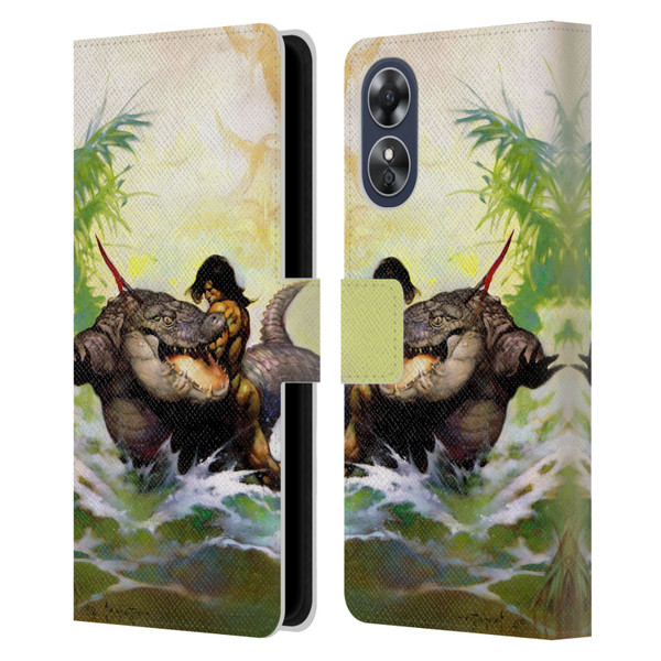 Frank Frazetta Fantasy Monster Out Of Time Leather Book Wallet Case Cover For OPPO A17