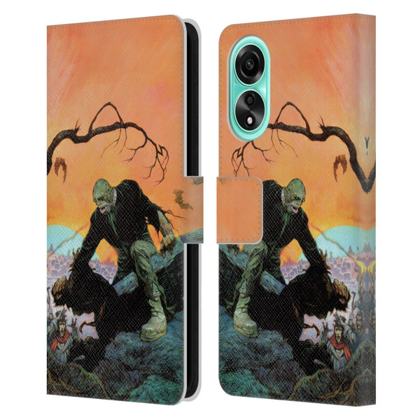 Frank Frazetta Medieval Fantasy Zombie Leather Book Wallet Case Cover For OPPO A78 4G