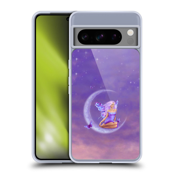 Rachel Anderson Pixies Lavender Moon Soft Gel Case for Google Pixel 8 Pro
