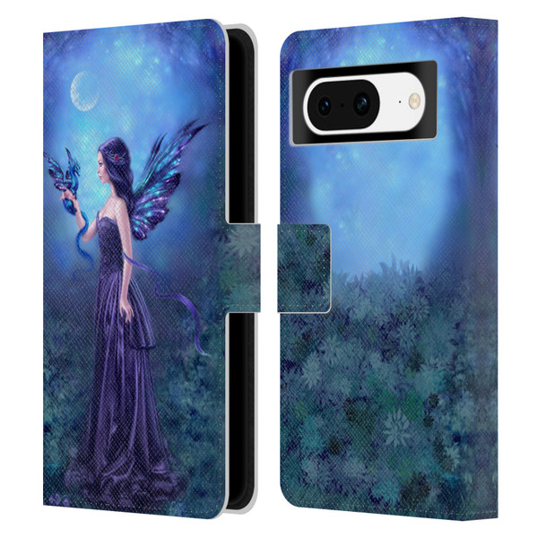 Rachel Anderson Fairies Iridescent Leather Book Wallet Case Cover For Google Pixel 8