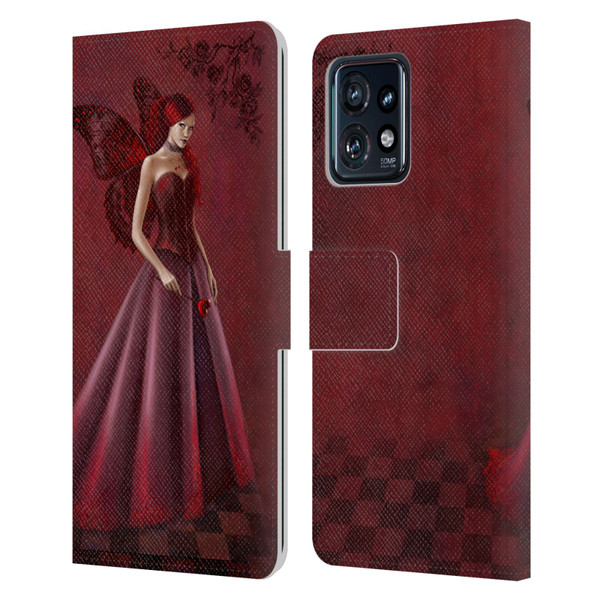 Rachel Anderson Fairies Queen Of Hearts Leather Book Wallet Case Cover For Motorola Moto Edge 40 Pro