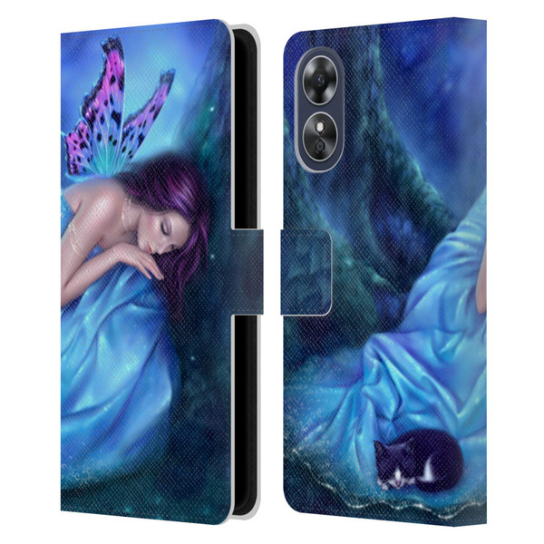 Rachel Anderson Fairies Serenity Leather Book Wallet Case Cover For OPPO A17