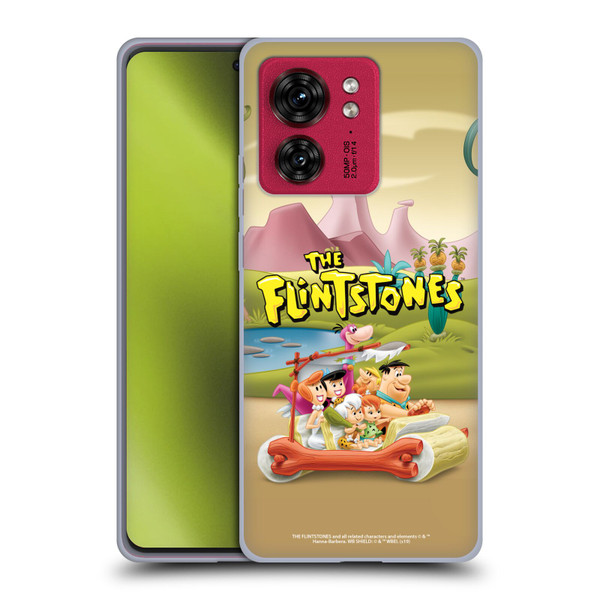 The Flintstones Characters Stone Car Soft Gel Case for Motorola Moto Edge 40