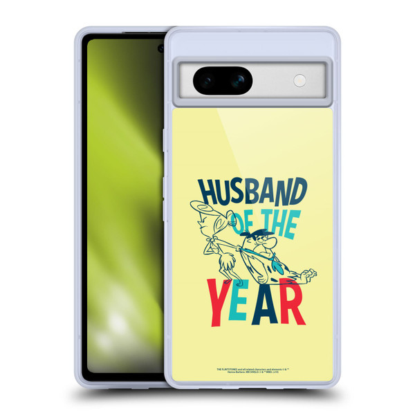 The Flintstones Graphics Husband Of The Year Soft Gel Case for Google Pixel 7a