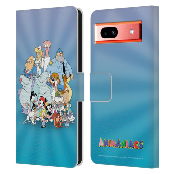 Animaniacs Graphics Group Leather Book Wallet Case Cover For Google Pixel 7a