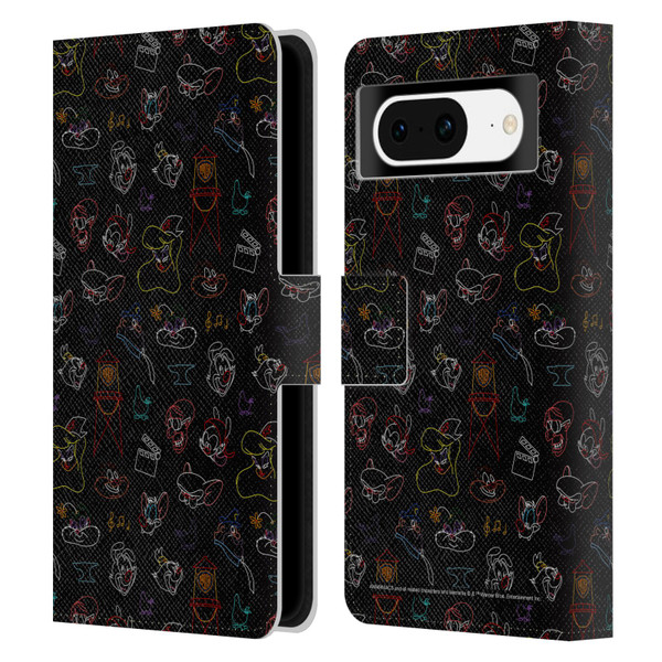 Animaniacs Graphics Pattern Leather Book Wallet Case Cover For Google Pixel 8