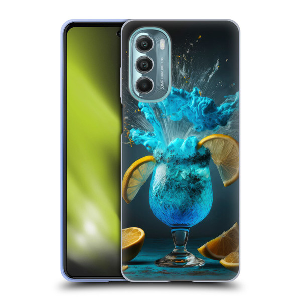 Spacescapes Cocktails Blue Lagoon Explosion Soft Gel Case for Motorola Moto G Stylus 5G (2022)