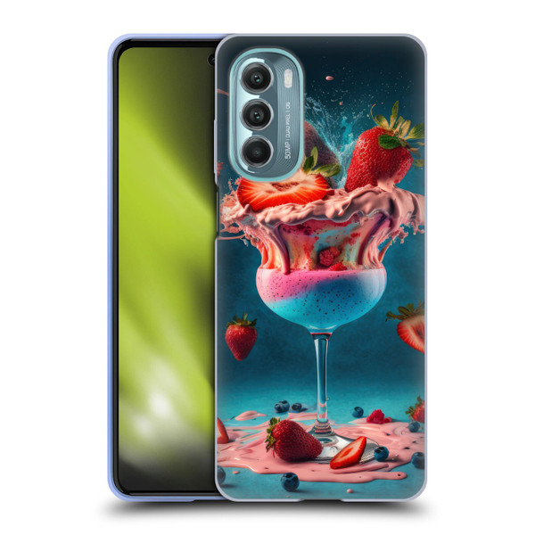 Spacescapes Cocktails Frozen Strawberry Daiquiri Soft Gel Case for Motorola Moto G Stylus 5G (2022)