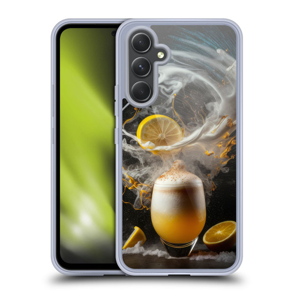 Spacescapes Cocktails Explosive Elixir, Whisky Sour Soft Gel Case for Samsung Galaxy A54 5G