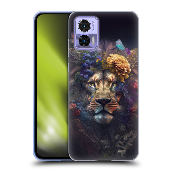 Spacescapes Floral Lions Flowering Pride Soft Gel Case for Motorola Edge 30 Neo 5G